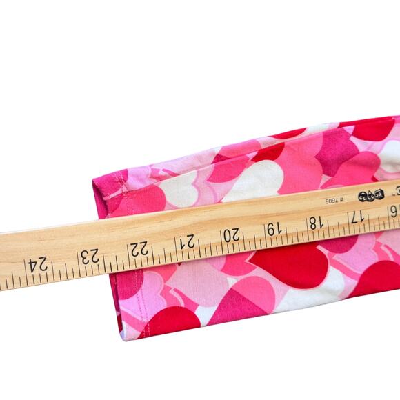 Draper James RSVP Pink Heart Print Wrap Dress Small Ruffle Hem Long Sleeve - Picture 8 of 16